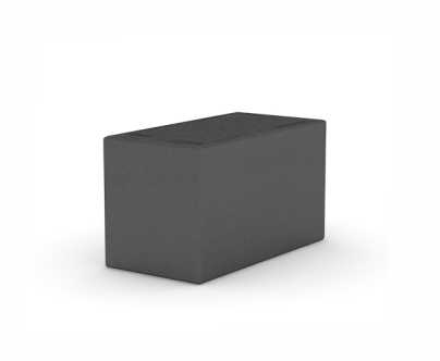 "New Lounge Cube double" schwarz 80 x 40 x H 40 cm 